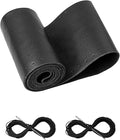 Leather Steering Wheel Cover Lace Up, Stitch on Steering Wheel Wrap, Universal Fit 13-20 Inch Car Truck Pickup Boat, A Whole Piece of Cowhide, DIY w/Needle Thread (Size XXL3, Black)