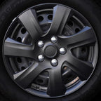 4-Pack Premium 16 Inch Rim Wheel Cover Hubcaps for Cars Trucks SUVs Vans, Direct OEM Replacement Universal Fit Snap-On ABS Hubcaps 16 inch Wheel Covers - Set of 4 Hub Caps - 7-Spokes Matte Black