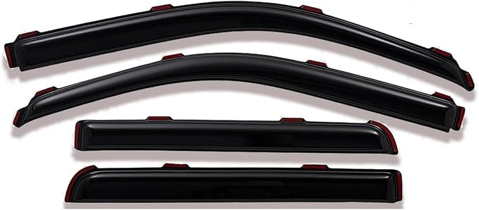in-Channel Rain Guards Window Visors Side Wind Deflectors Vent Guard Shade for Ford F-150 SuperCrew/Crew Cab 2009-2014,Sun 194155,in Channel 4-Pieces Set