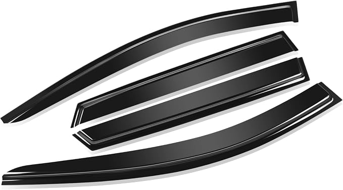4 Pieces Tape-On Window Visors Deflector Rain Guard Compatible with Tucson 2022-2024, Acrylic