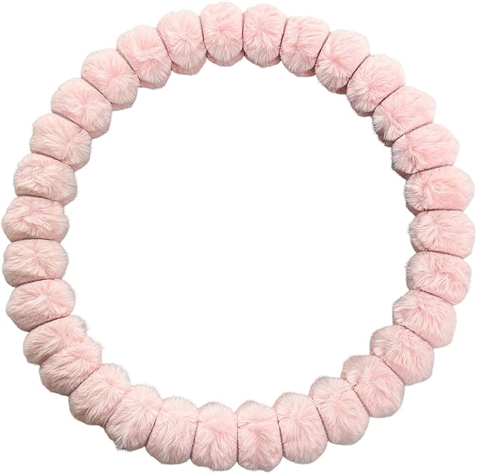 Sun Walker Fluffy Car Steering Wheel Cover, Soft Plush Anti-Slip Steering Wheel Protector for Warm Winter, Fuzzy Comfortable Wheel Cover Auto Interior Accessories for Women Girl (Pink)