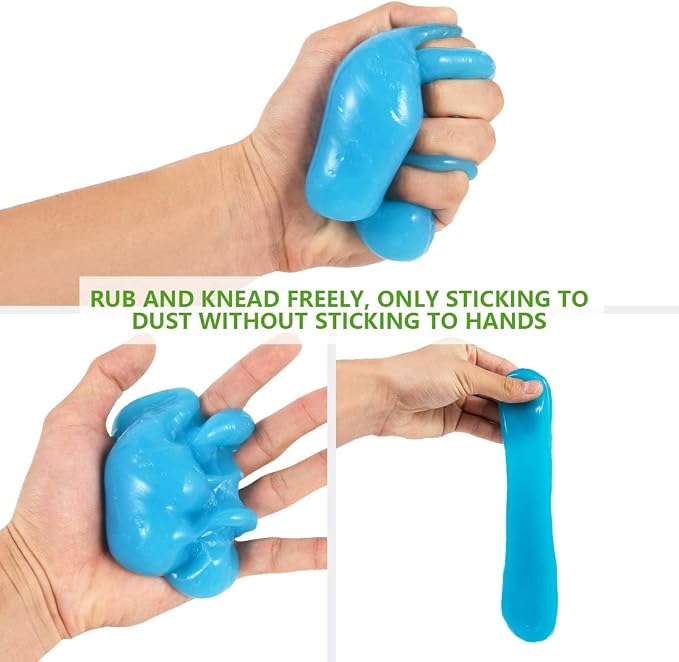 2 Pack Car Cleaning Gel Slime Clean Putty Dust Remover Car Interior Cleaner Kit Supplies Accessories Auto Detailing Tools for Air Vents Consoles Cup Holders Keyboards Notebook Camera