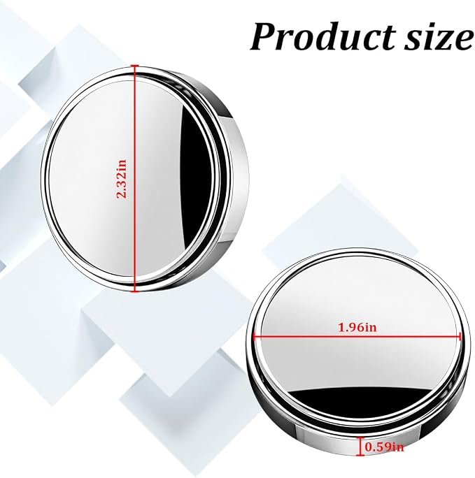 8PCS Car Blind Spot Mirror, 360 Degree Clear HD Convex Wide Angle Round Vehicle Side Rear View Mirror, Adjustable Auto Rearview Accessories to Reduce Blindspot, Universal Fit