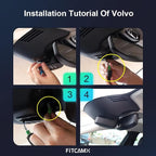 Front 4K+Rear 1080P Dash Cam Adapts for Volvo XC90 2016-2022 T5 T6 T8 (Model A), Integrated OEM Look, Dual HD Video, Loop Recording, Built-in WiFi & APP, G-Sensor, Easy to Set, 128GB Card