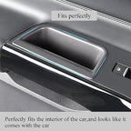 4PCS Door Grab Tray Door Organizer Compatible with Ford Explorer 2020 2021 2022 2023 2024 2025 Armrest Phone Container Handle Insert ABS Tray Storage Box Glove Pallet