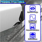 4PCS Car Door Edge Guards Protectors, Self-Adhesive Car Side Door Corner Protector Anti-Collision Trim Sticker, Anti-Rub Vehicle Exterior Decorative Accessory for Cars Trucks SUVs (Black)