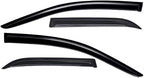 Extra Durable Outside-Mount Auto Vent Window Visor, Fits 2011-2023 Chrysler 300, UV Protection Rain Guard, Original Wind Deflector, No-Drill Easy Install, Dark Smoke, 4-Pcs