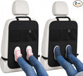 Back Seat Cover for Kids Extra Large - 2 Pack with Multi Pocket Storage Organizer - Back Seats Protector for Upholstery from Dirt, Mud, Scratches - Waterproof Car Seat Protector for Kids