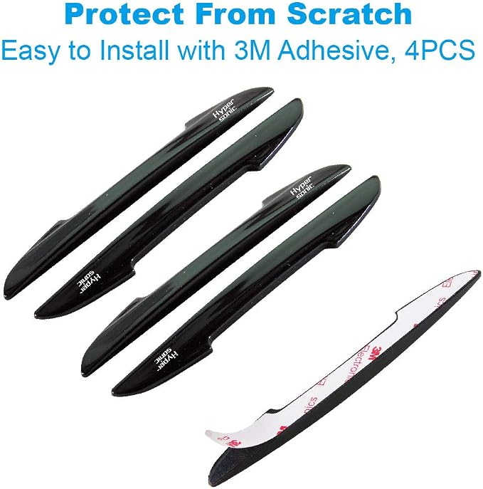 Black Car Door Edge Guard Trim Molding Crash Scratch Protector 2Pcs