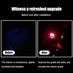 Car Interior Atmosphere Lamp, Plug-In USB Interface LED Vehicle Ambient Lighting Kit, Portable Mini Automotive Night Light Decoration Accessories, Universal for SUV, Sedan, Truck (Red)