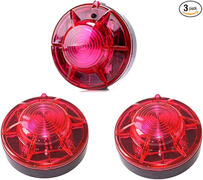 3 Pack LED Road Flares Roadside Flashing Emergency Lights Beacon luminous with Magnetic Base for Vehicle and Outdoor Sports.(Red)