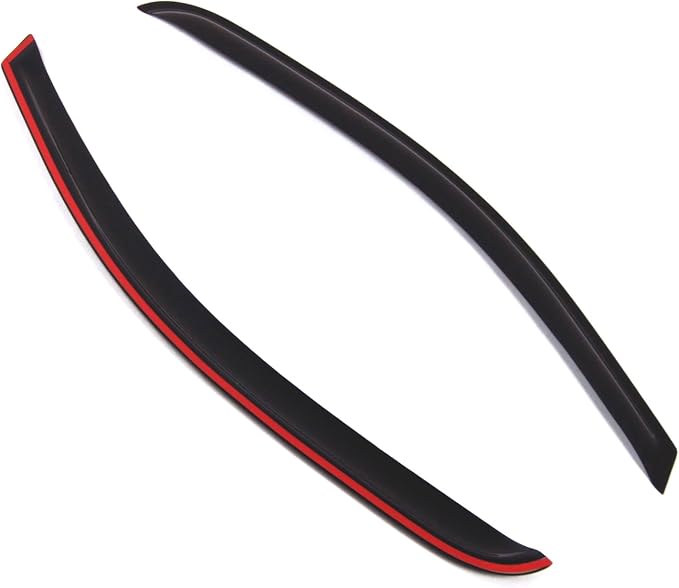 WD2-768 Dark Smoke 2 Pcs Set Window Visor (Outside Mount) Deflector Rain Guard Compatible with 2014-2016 Chevrolet Silverado Regular Cab