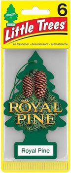 Car Air Freshener | Hanging Paper Tree for Home or Car | Royal Pine | 6 Pack