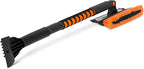 39" Extendable Snow Brush with Detachable Ice Scraper for Car - Portable Snow Removal Tool for Windshield & Vehicles - Flexible Handle, Ergonomic Grip, 11" Wide Squeegee & Bristle Head