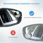 2pcs Blind Spot Mirror, 360 Degree Adjustabe HD Glass, 2" Round HD Glass Convex Rear View Mirror, for any Car, Van, Suv and Trucks.