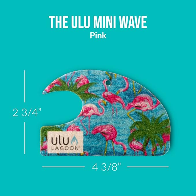 Hanging Car Air Freshener | Tropical Beach Coconut Surf Wax Scent Mini Wave | Long Lasting Car Freshener, Closet and Beyond | Made In USA | 3 Pack (Miami)