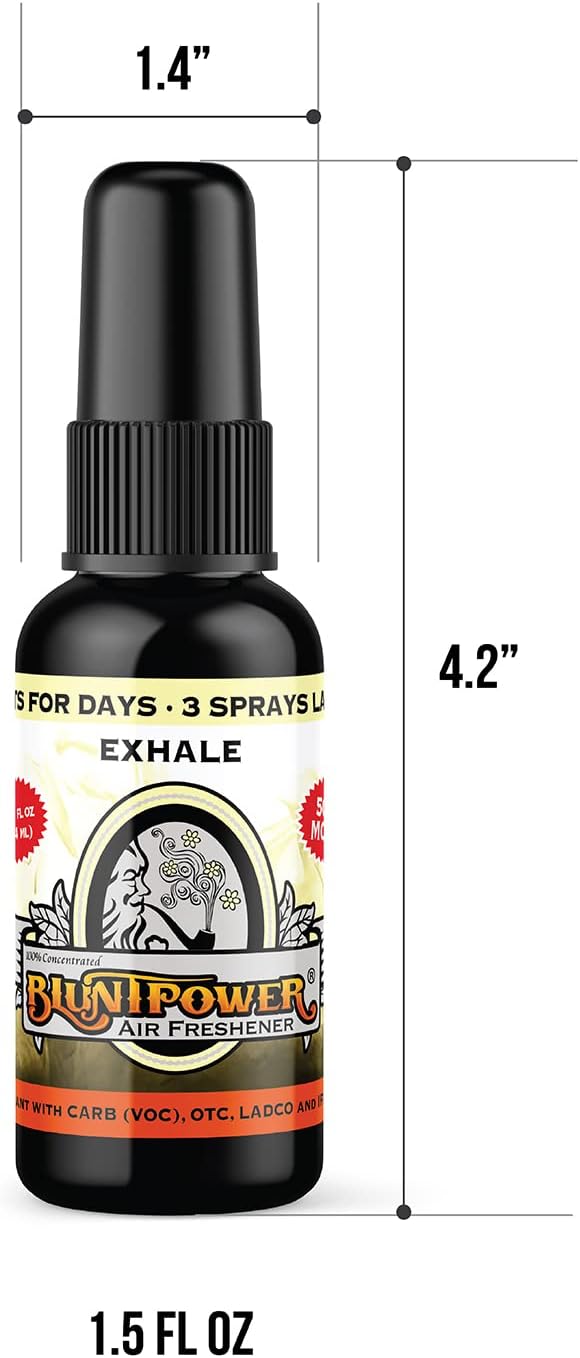 (Exhale, 1 Pack) Concentrated Air Freshener for Room and Car Spray - Oil-Based Diffuser Spray Bottle - Long-Lasting Bathroom Spray, Car Freshener, & Odor Eliminator Spray