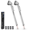 Pencil Tire Pressure Gauge 2 Pack, 10-120PSI Dual Head Air Gauge Tire Pressure Heavy Duty Tire Valve Gauge for Truck Car RV ATV Motorcycle