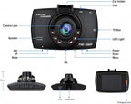 2.4-inch 1080p High-Definition Dash cam for Cars with Super Night Vision, 24-Hour Video Recording, 120° Large Wide-Angle, G-Sensor Parking Monitoring Loop Video Motion Detection