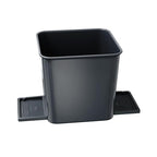 Car Trash Can for Vehicles Leakproof Compact Garbage Bin w/Stability Flap, Anti-Slip Base, Portable Trash Holder for Cars, Trucks, SUVs, Minivans (Gray, Small)