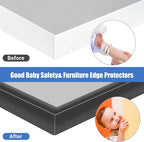 Rubber Edge Trim, Self-Adhesive U Channel Edge Protector for Plywood, Cabinet, 1-1/8" Wood Edge Banding, Flexible Furniture Repair, EPDM Material, Fit 1-1/8"(28mm), Length 20Ft, Black
