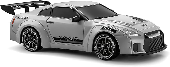 RC Drift Car, 1:24 Remote Control Car for Kids, 20KM/H 4WD High Speed RC Cars with LED Lights, Two Batteries, Extra Drifting Tires, Vehicle for Adults Boys Girls