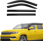 Extra Durable Window Deflectors Tape-On Window Visors Rain Guards Fit for Jeep Grand Wagoneer 2022-2026, Sun Visors, Wind Vent for Shades, Exterior Car Accessories - 4pcs. AG0638