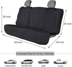 Back Seat Cover Waterpoof Rear Bench Towel Seat Cover for Gym Swimming Surfing Running, Non-Slip Rear Seat Protector Universal Fits Most Auto Truck Van and SUV (Bench Black)