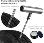 Flat Tire Repair Kit with Plug 68 Pcs for Car, Motorcycle, ATV, Jeep, Truck, Tractor Flat Tire Repair (2-Pack) (Set of 2-68pcs)