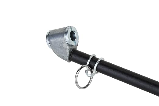 976BKL Dual Head Angled Chuck Tire Pressure Service Gauge, Non-Slip Grip Matte Black Poly Finish -13” 1-160 PSI For Large Vehicle Tires