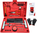 Heavy Duty Tire Plug Kit - 68pcs All-in-One Universal Tire Repair Kit with Plugs, Professional Tools for Tubeless Tyre Flats for Cars, Truck, RV, SUV, ATV, Motorcycle, Tractor, Trailer - GE0001