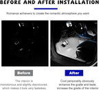 Car LED Strip Light, 24 LED RGB Auto Under Dash Interior Atmosphere Lights, Cigarette Lighter Decorative Lamp Ambient Night Light, Universal Lighting Kit Car Accessories (White)