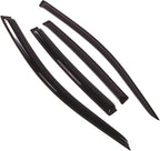 WD2-095 Dark Smoke 4 Pcs Set Window Visor (Outside Mount) Deflector Rain Guard Compatible with 2007-2010 Chrysler Sebring