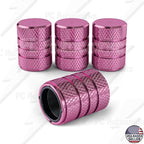 Aluminum Tire Valve Stem Caps – Anti-Rust, Premium Anodized Aluminum, Corrosion-Resistant, Easy Install, Universal Fit for Car, Truck, Bike, SUV – 1 Pack/Set of 4 (Rose Pink)