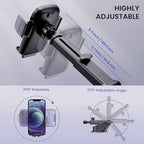 Military-Grade Car Phone Holder - [Ultra Strong Suction] 3-in-1 Phone Mount for Dashboard, Windshield & Air Vent, Super Stable Universal Car Accessories for iPhone & All Smartphones