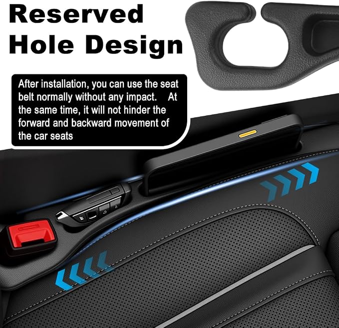 2PCS Car Seat Gap Fillers with Dual Storage Slots,2026 New Car Gap Seat Filler to Stop Items Falling,Universal in Between Cars Seats Catcher as Cars Interior Accessories