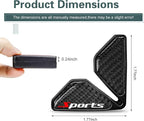 2PCS Car Door Corner Guards, Carbon Fiber Car Door Edge Protector, Anti-Collision Anti-Scratch Soft Plastic Doors Corner Protective Cover, Universal for Most Vehicle, Car, Truck (Black-Sport)