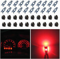 74 Led Bulb Dash Lights Dimmable T5 2721 37 85 286 Wedge PC74 Twist Socket Automotive Instrument Panel Gauge Light Kits Cluster Shift Indicator Interior Bulbs Red Pack of 20