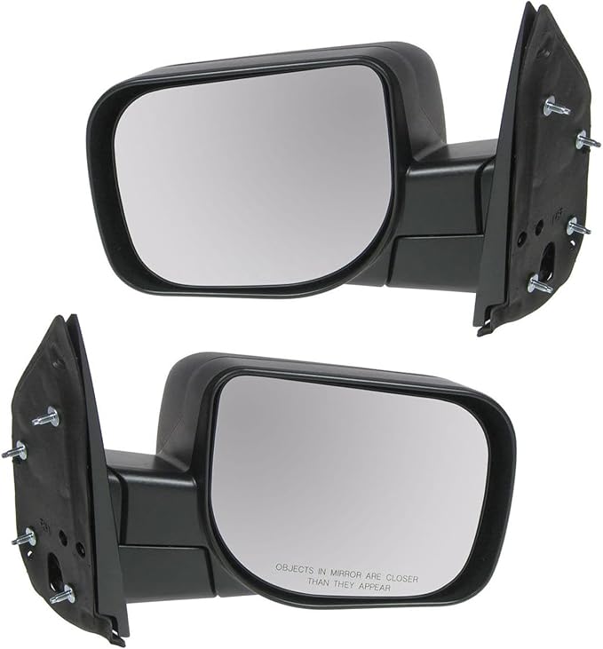 2 Piece Driver and Passenger Side Mirror Assembly Set Manual Adjustment Non-Heated No Memory Textured Compatible with 2004-2010 Nissan Titan XE 2011-2015 Titan S NI1320171 NI1321171