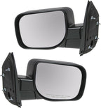 2 Piece Driver and Passenger Side Mirror Assembly Set Manual Adjustment Non-Heated No Memory Textured Compatible with 2004-2010 Nissan Titan XE 2011-2015 Titan S NI1320171 NI1321171