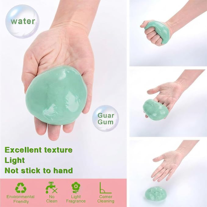 Car Cleaning Gel (3 Pack) Cleaning Putty Universal Dust Cleaning Car Interior Cleaner Keyboard Dust Remover Car Slime Gifts for Men Women Girl
