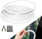 65.6ft (20m) No Glue Car Door Edge Guards White | Stop parking lot dings, U-shaped rubber, fits sedans trucks SUV, weather-resistant, protect against paint chips & scratches