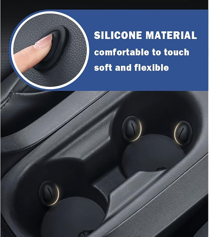 2026 Latest Car Cup Holder Insert/Holder Position Limiter - Anti Shake Silicone Car Coasters Bottle Stabilizers with Self-Adhesive - Car Must Haves Cup Holder Inserts for Car Truck SUV (3PCS)