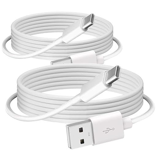 2 Pack USB A to USB C Cable for iPhone 16e 17 Air 16 15 Pro Max 16 15 Plus Car Carplay Data Cable, iPad USB C Cables,MacBook Air,Samsung S24 S23 S22,Google,LG Charger Charging Cord