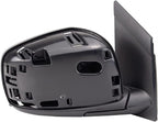 Passenger Side Power Heated Mirror Smooth Black Paint to Match Compatible with 2009-2016 Dodge Grand Caravan Chrysler Town & Country CH1321478