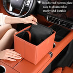 Car Trash Can, Foldable Multifunctional Hanging Storage Box Trash Can with a Roll of Garbage Bag, Multi Pocket Design Suitable for Car, Home, and Office Car Trash Cans (black1)
