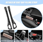 Pincuttee 2PC Car Seat Gap Fillers, Universal Fit for SUV, Truck - Fill Gap Between Seat and Console