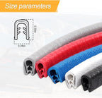 Car Door Rubber Seal Strip, 32.8Ft Self Adhesive Weather Stripping Automotive Edge Trim, Weatherstrip Soundproof Vehicle Tailgate Window Sealing Cover, Universal for SUV RV Truck (Pink)