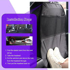Car Kick Mats for Kids, Back Seat Protector with Organizer, Kick Mats Back Seat Protector, Vehicle Back Seat Kids Safety Accessories Fit for Most Cars, SUV, Truck, Minivan Seats