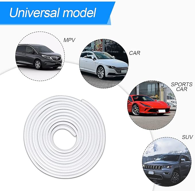 Car Door Edge Guards, 32Ft Universal Rubber Seal Protector U Shape Edge Trim Car Door Edge Protection for Most Car, Aluminum Boat Edge Guards